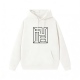Geometric Pattern White Hoodie